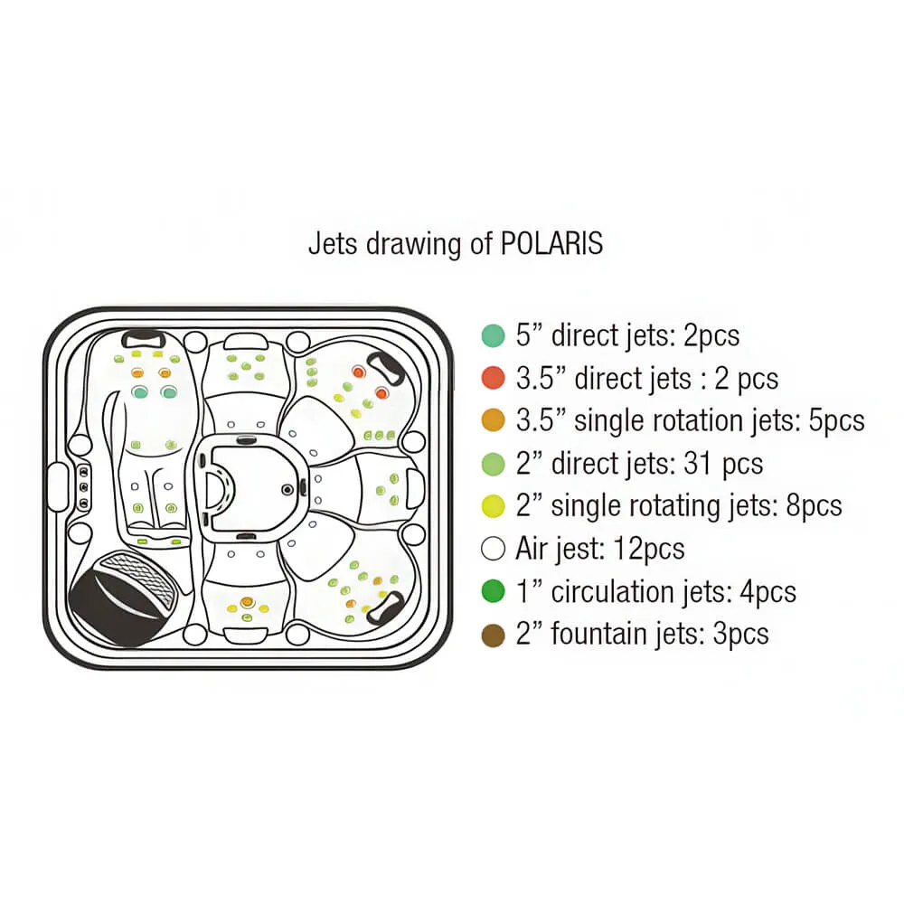 СПА бассейн Polaris Spa JSP-WHT-SPAPOLARIS6S 2200x2200x900 мм СПА бассейн Polaris Spa JSP-WHT-SPAPOLARIS6S 2200x2200x900 мм