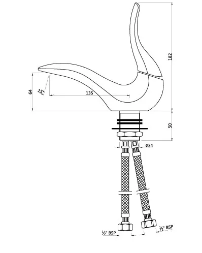 Смеситель для раковины Artize Tailwater TWR-CHR-75011B Хром Смеситель для раковины Artize Tailwater TWR-CHR-75011B Хром