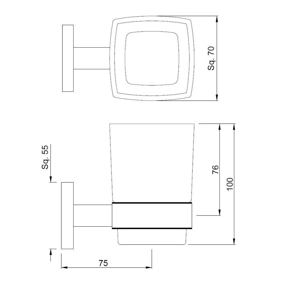 Стакан для зубных щеток Jaquar Kubix Prime AKP-CHR-35741P Хром Стакан для зубных щеток Jaquar Kubix Prime AKP-CHR-35741P Хром